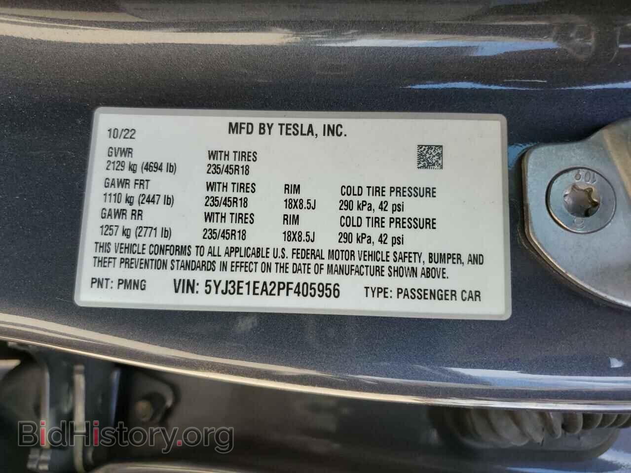 2023 TESLA MODEL 3 - VIN: 5YJ3E1EA2PF405956 - Фото 12