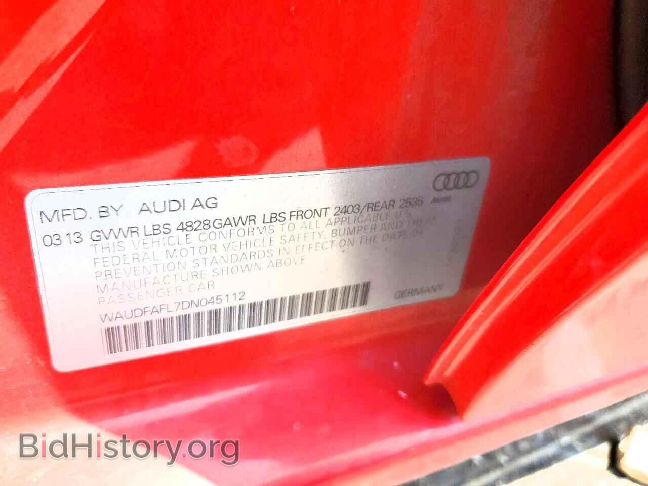 2013 AUDI A4 - VIN: WAUDFAFL7DN045112 - Фото 12