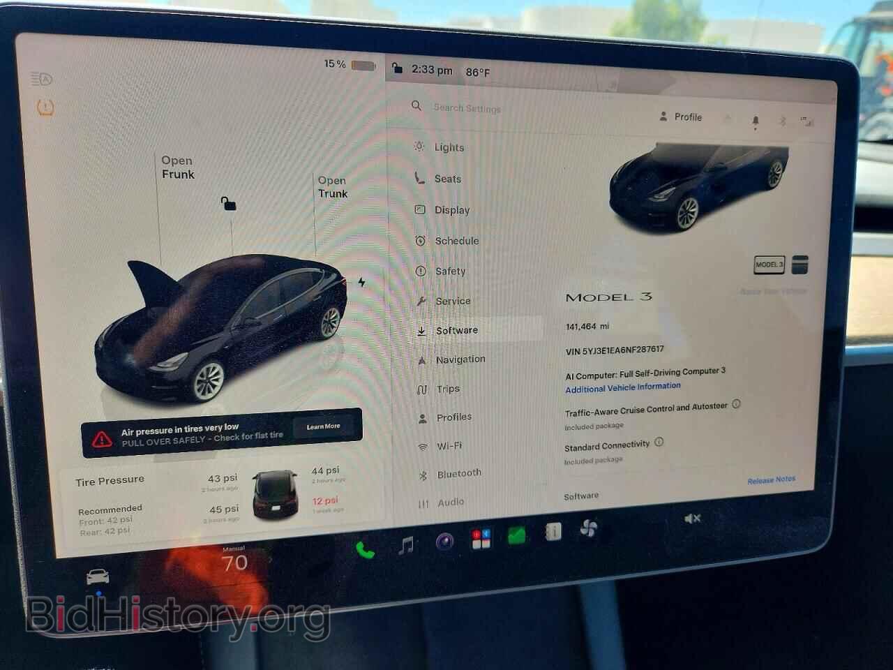 2022 TESLA MODEL 3 - VIN: 5YJ3E1EA6NF287617 - Фото 9