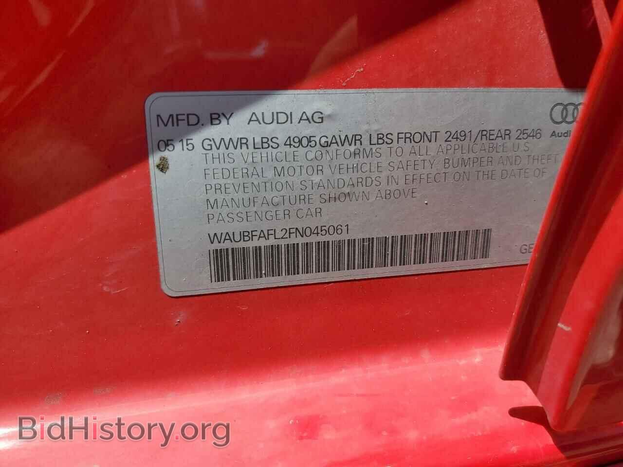 2015 AUDI A4 - VIN: WAUBFAFL2FN045061 - Фото 12