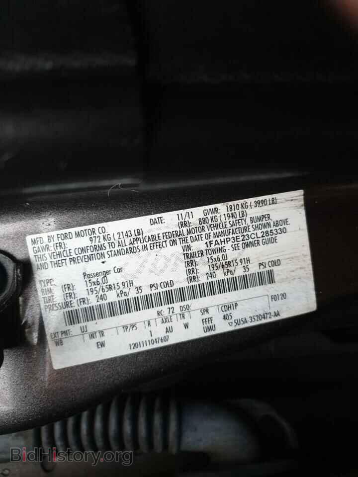 2012 FORD FOCUS - VIN: 1FAHP3E23CL285330 - Фото 10
