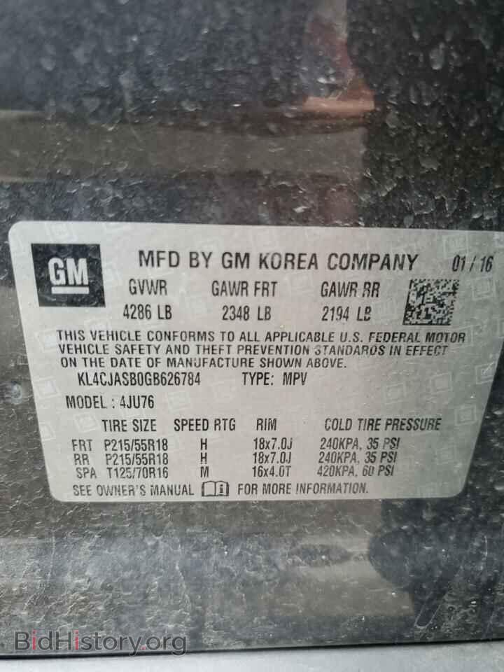2016 BUICK ENCORE - VIN: KL4CJASB0GB626784 - Photo 13