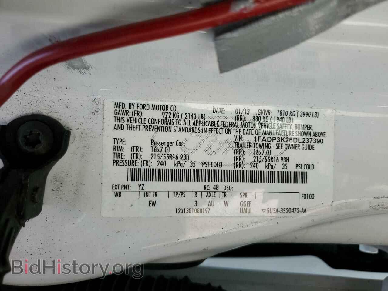 2013 FORD FOCUS - VIN: 1FADP3K26DL237390 - Фото 13