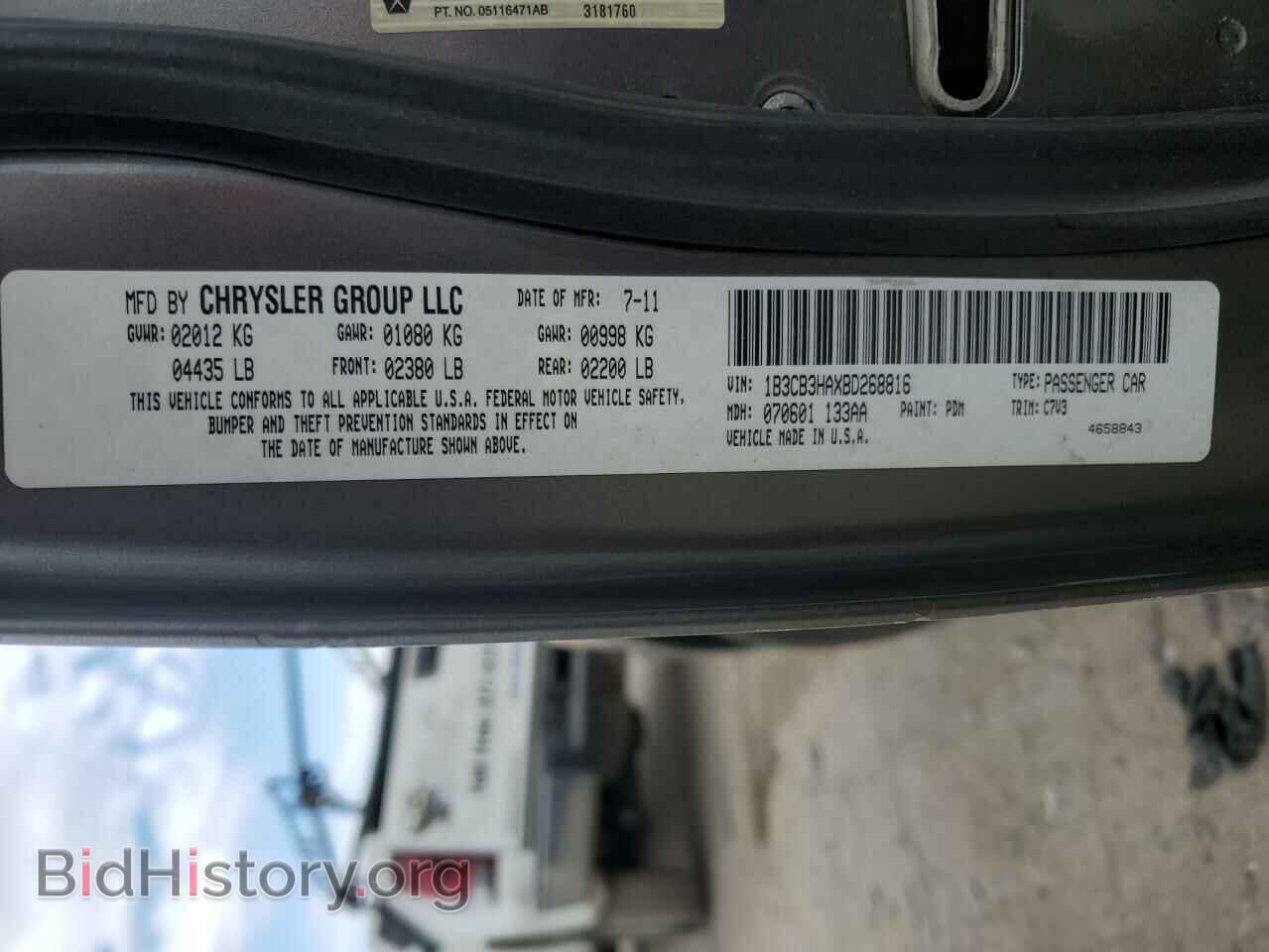 2011 DODGE CALIBER - VIN: 1B3CB3HAXBD268816 - Фото 10