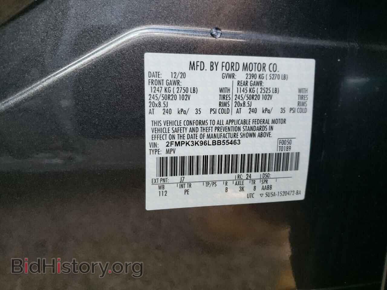 2020 FORD EDGE - VIN: 2FMPK3K96LBB55463 - Фото 10