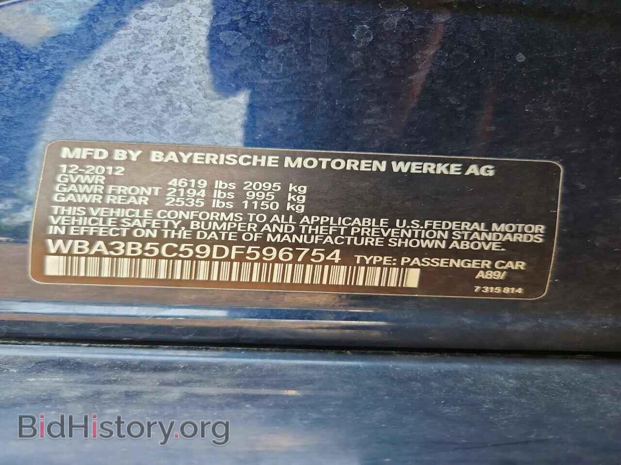 2013 BMW 3 SERIES - VIN: WBA3B5C59DF596754 - Photo 12