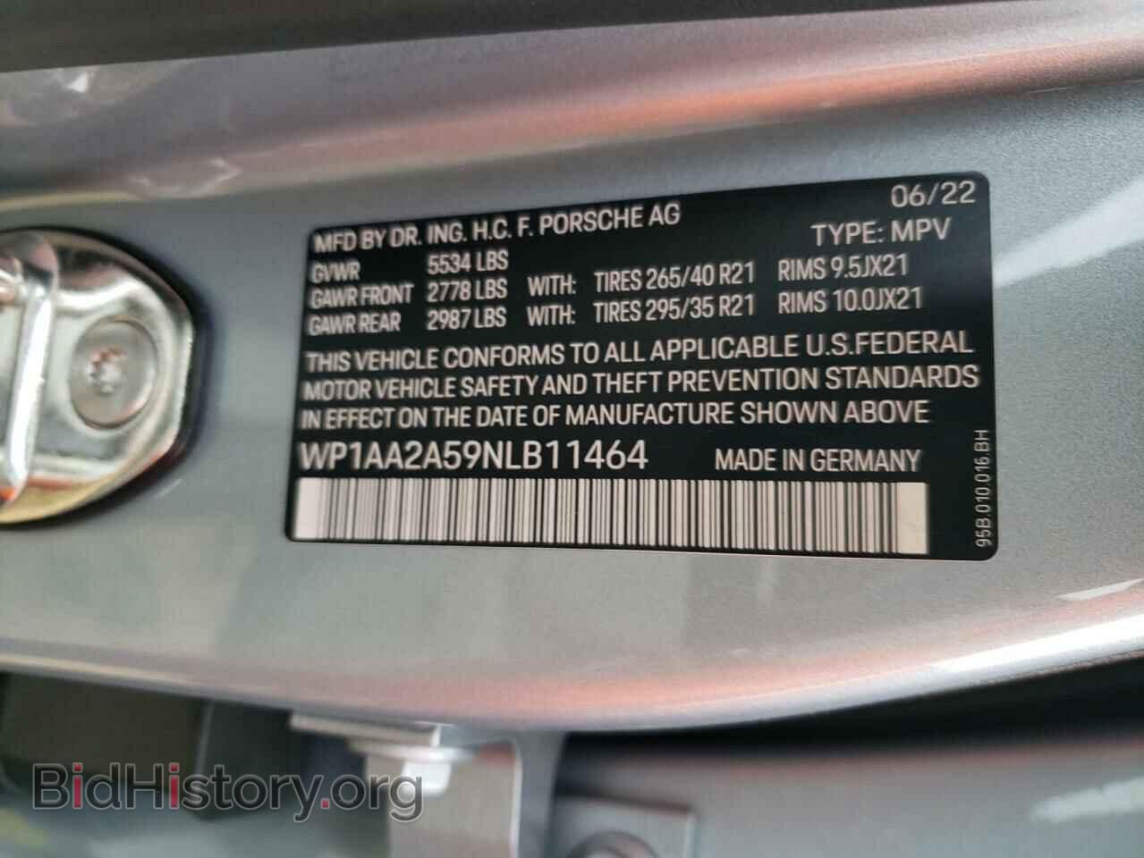 2022 PORSCHE MACAN - VIN: WP1AA2A59NLB11464 - Фото 10