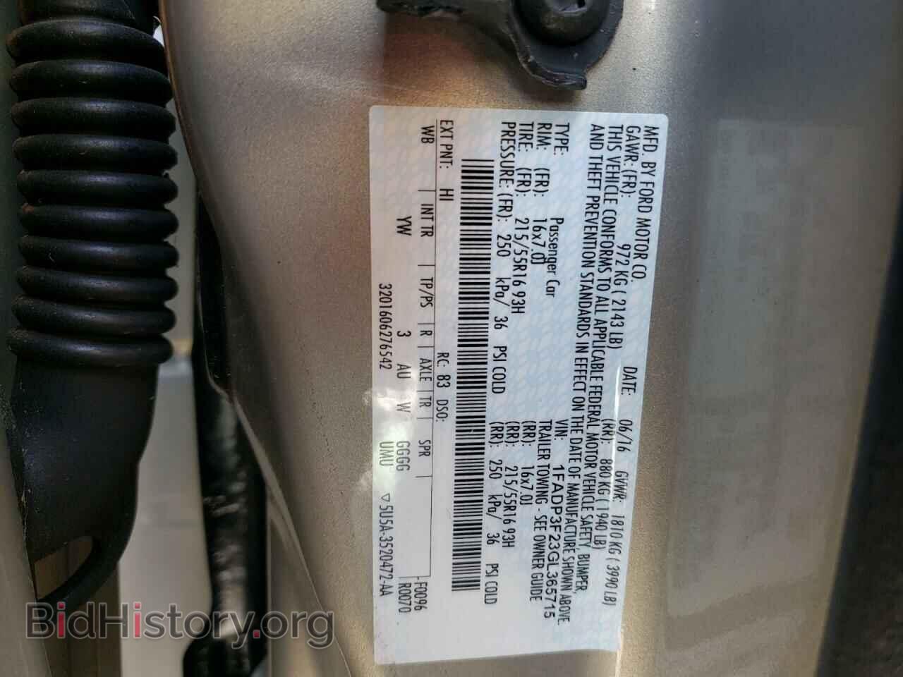 2016 FORD FOCUS - VIN: 1FADP3F23GL365715 - Фото 10