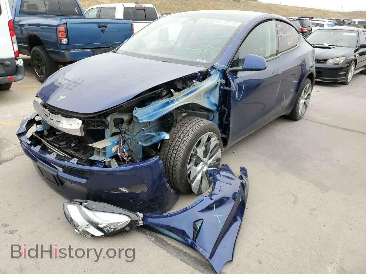 2022 TESLA MODEL Y - VIN: 7SAYGDEE2NF437052 - Фото 2