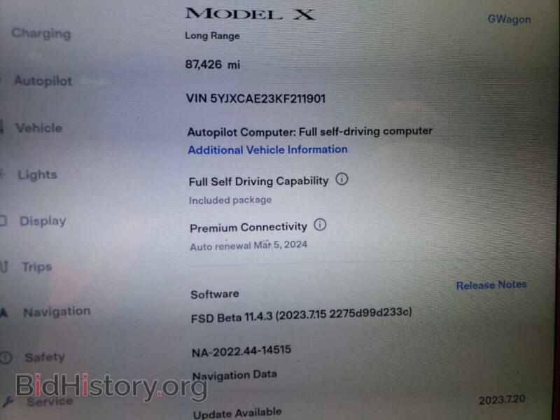 2019 Tesla MODEL X (VIN 5YJXCAE23KF211901) — фото 9 из 12