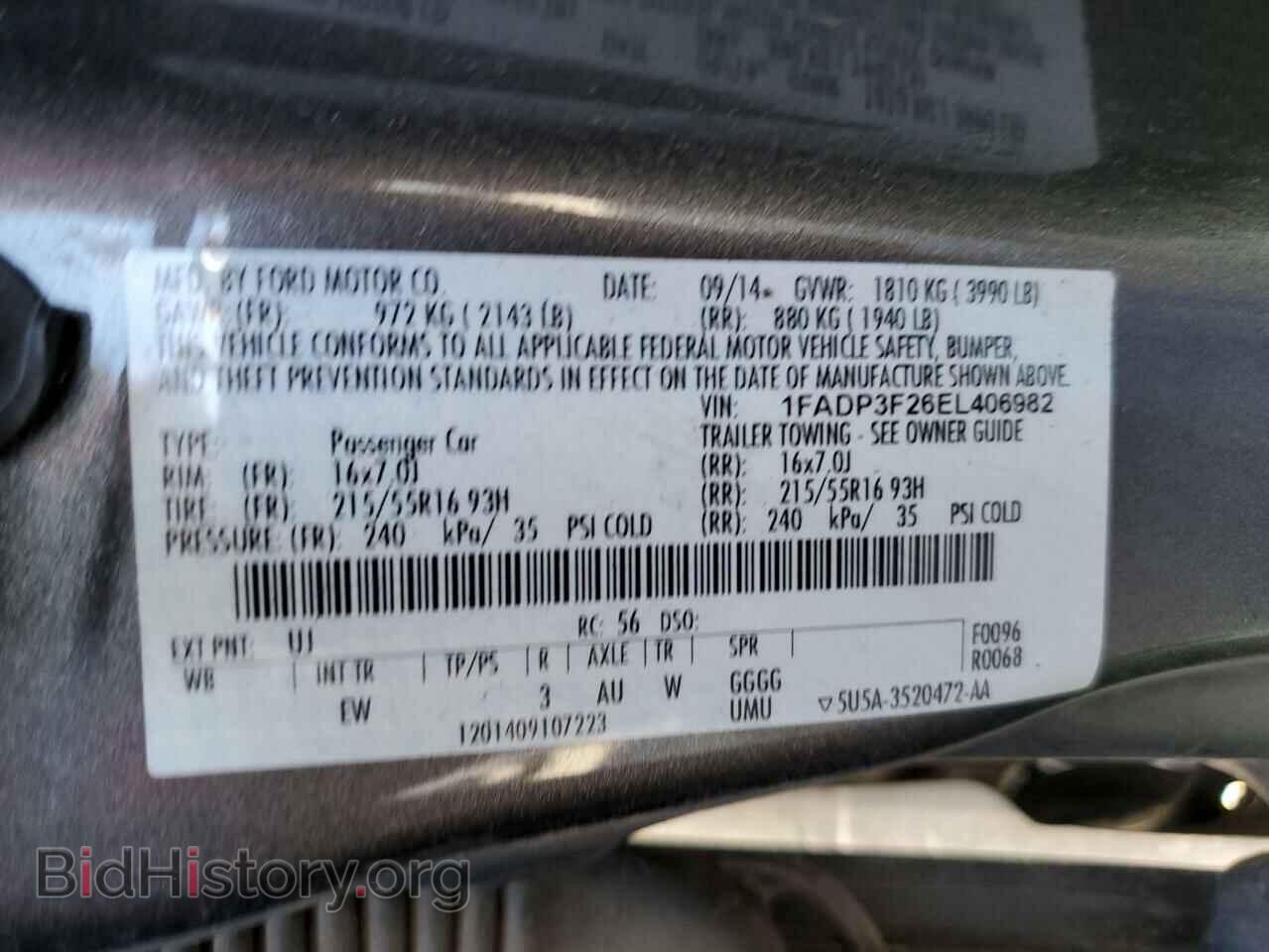 2014 FORD FOCUS - VIN: 1FADP3F26EL406982 - Photo 10
