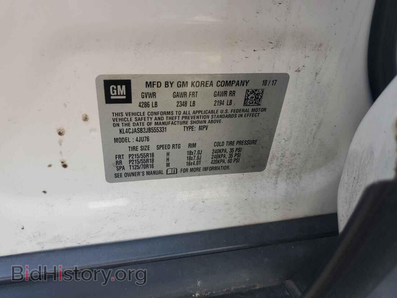 2018 BUICK ENCORE - VIN: KL4CJASB3JB555331 - Photo 13
