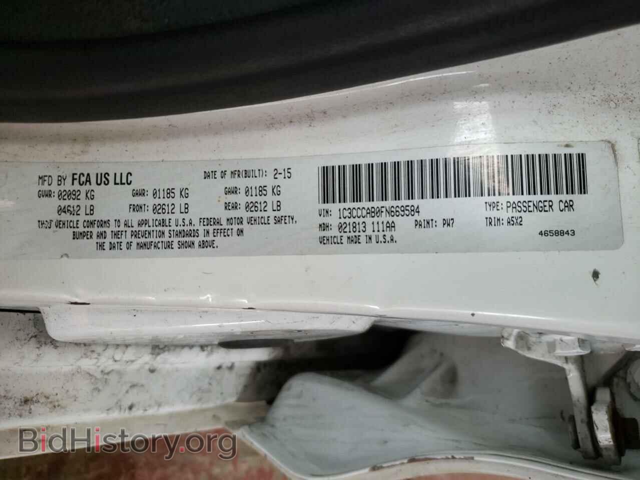 2015 CHRYSLER 200 - VIN: 1C3CCCAB0FN669584 - Фото 10