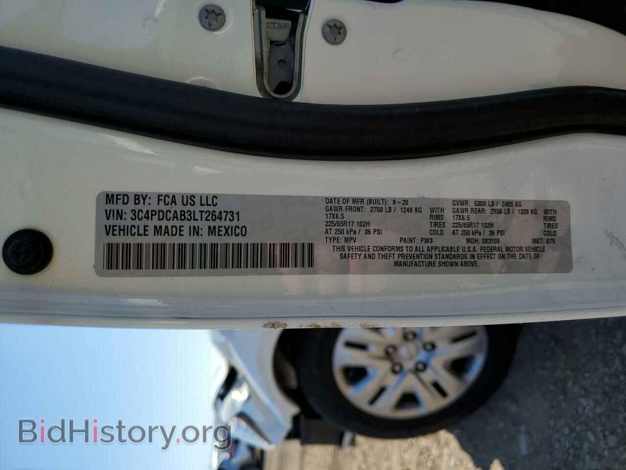 2020 DODGE JOURNEY - VIN: 3C4PDCAB3LT264731 - Фото 10