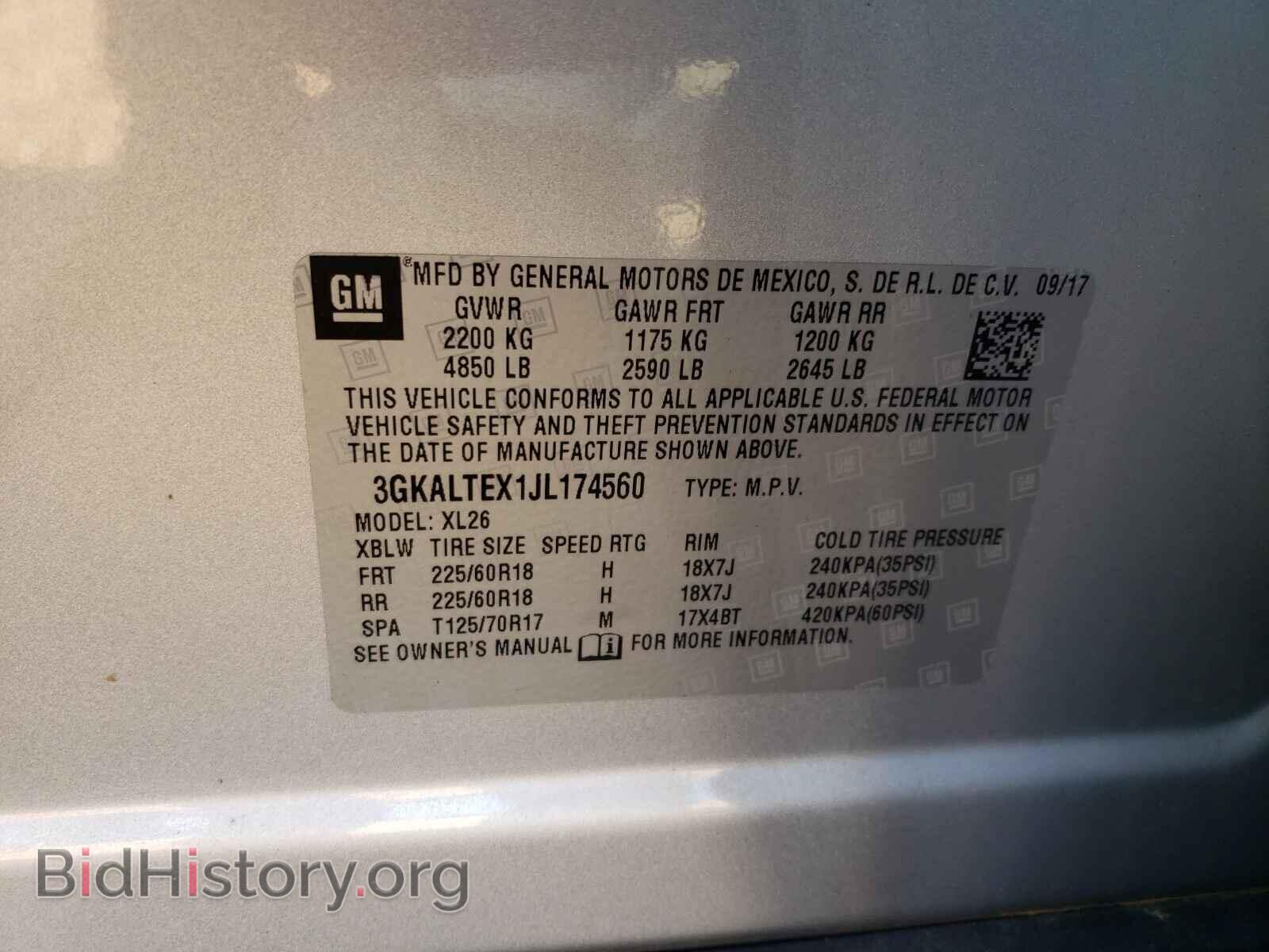 2018 GMC TERRAIN - VIN: 3GKALTEX1JL174560 - Фото 10
