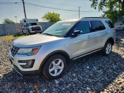 2016 Ford EXPLORER XLT, silver — VIN 1FM5K8D84GGB38426, Copart