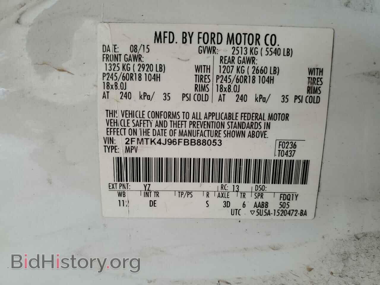 2015 FORD EDGE - VIN: 2FMTK4J96FBB88053 - Photo 10