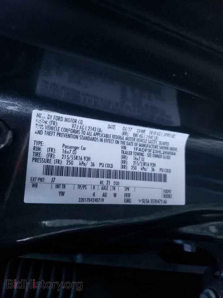 2017 FORD FOCUS - VIN: 1FADP3F23HL269584 - Photo 10