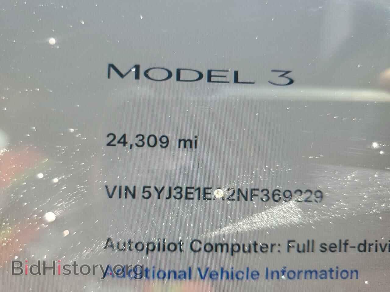 2022 TESLA MODEL 3 - VIN: 5YJ3E1EA2NF369229 - Фото 9