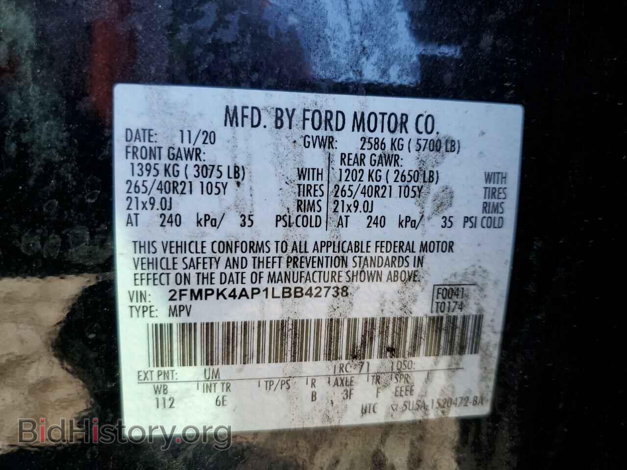 2020 FORD EDGE - VIN: 2FMPK4AP1LBB42738 - Photo 10