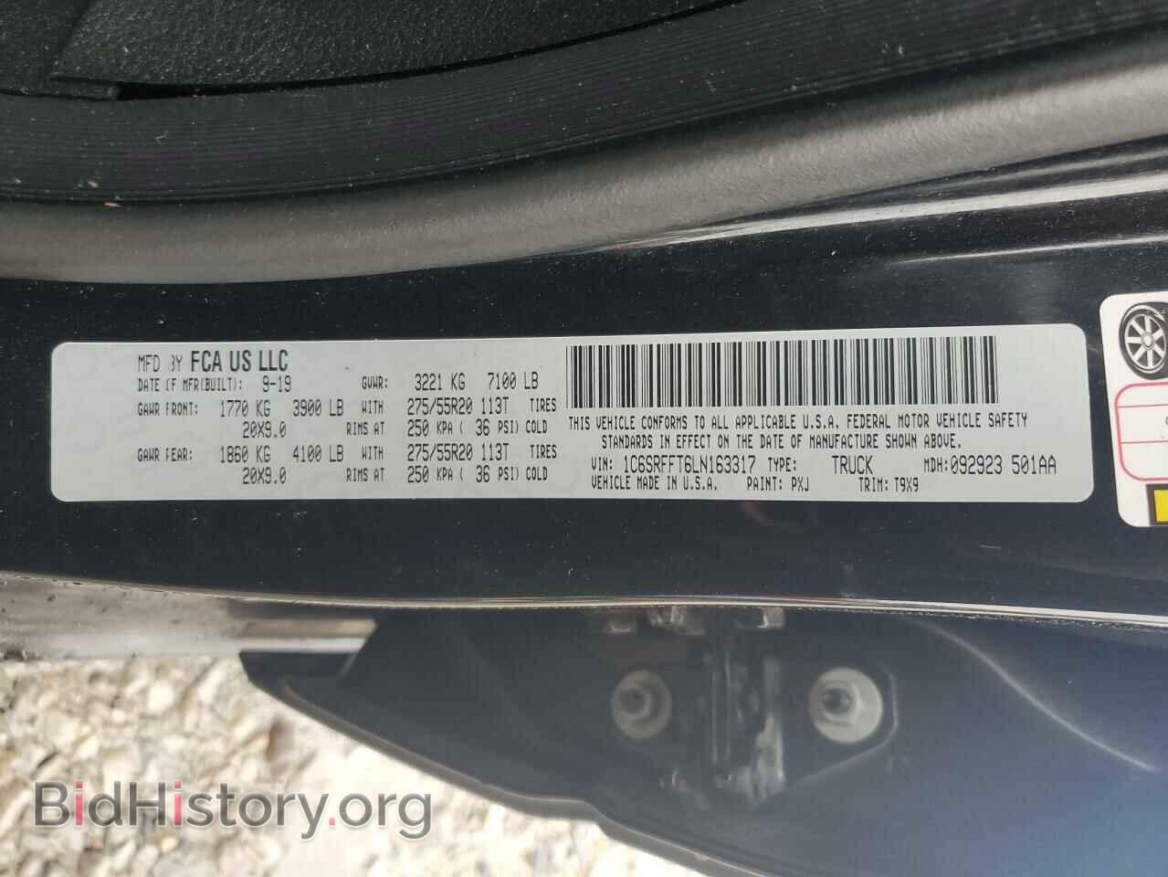 2020 RAM 1500 - VIN: 1C6SRFFT6LN163317 - Фото 12