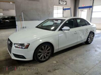 2013 Audi A4 Premium Plus, white — VIN WAUEFAFL0DN014465, Copart