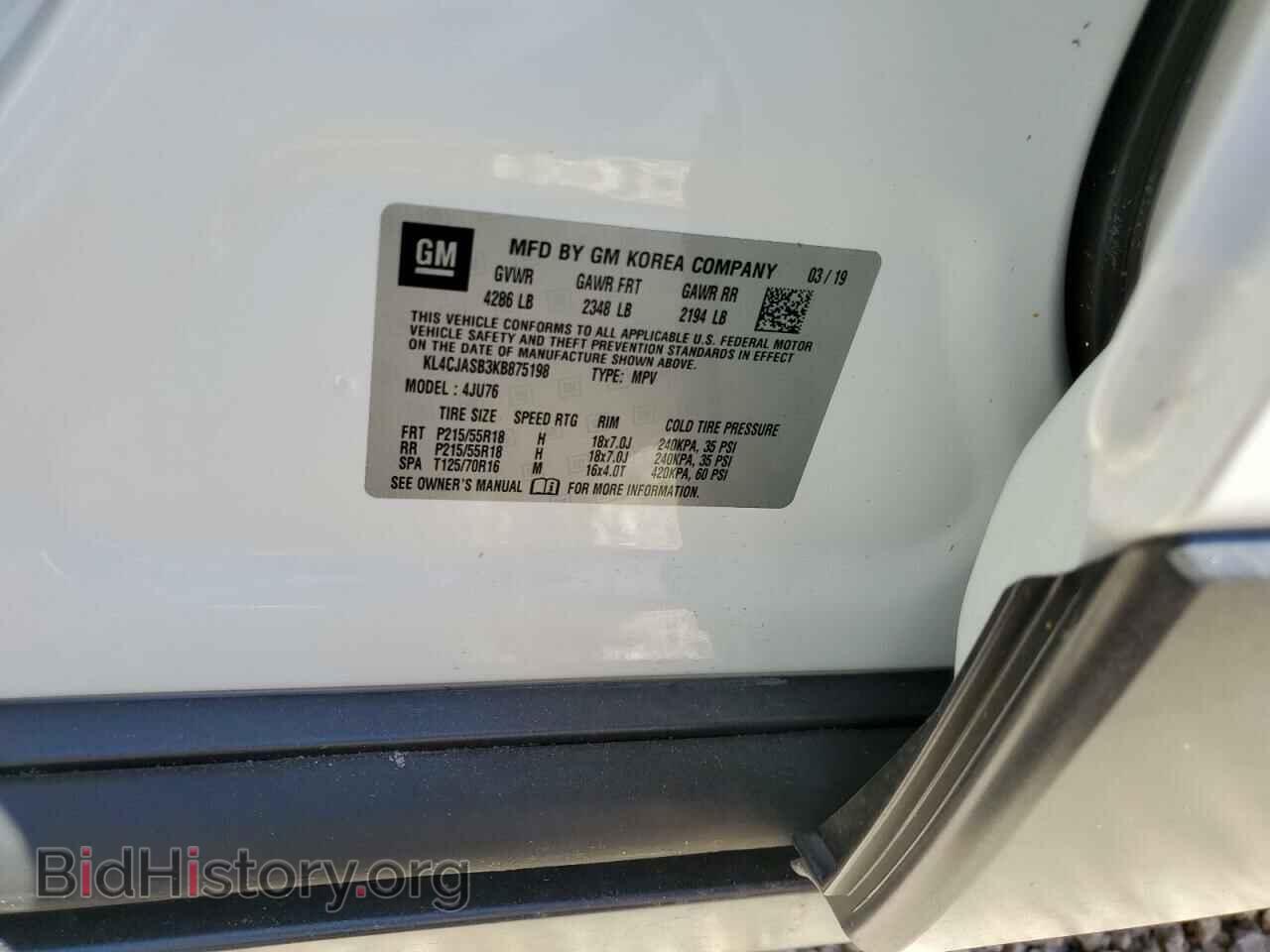 2019 BUICK ENCORE - VIN: KL4CJASB3KB875198 - Photo 10