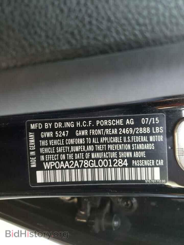 2016 PORSCHE PANAMERA - VIN: WP0AA2A78GL001284 - Фото 10