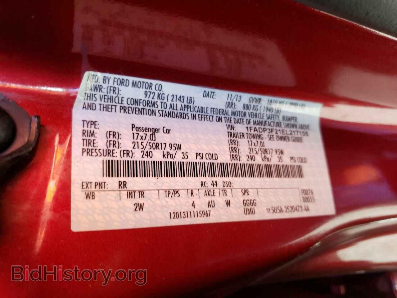 2014 FORD FOCUS - VIN: 1FADP3F21EL217155 - Photo 10