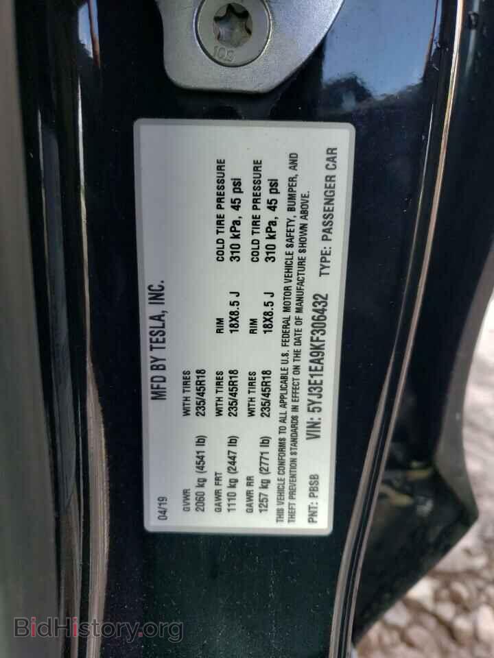 2019 TESLA MODEL 3 - VIN: 5YJ3E1EA9KF306432 - Photo 12