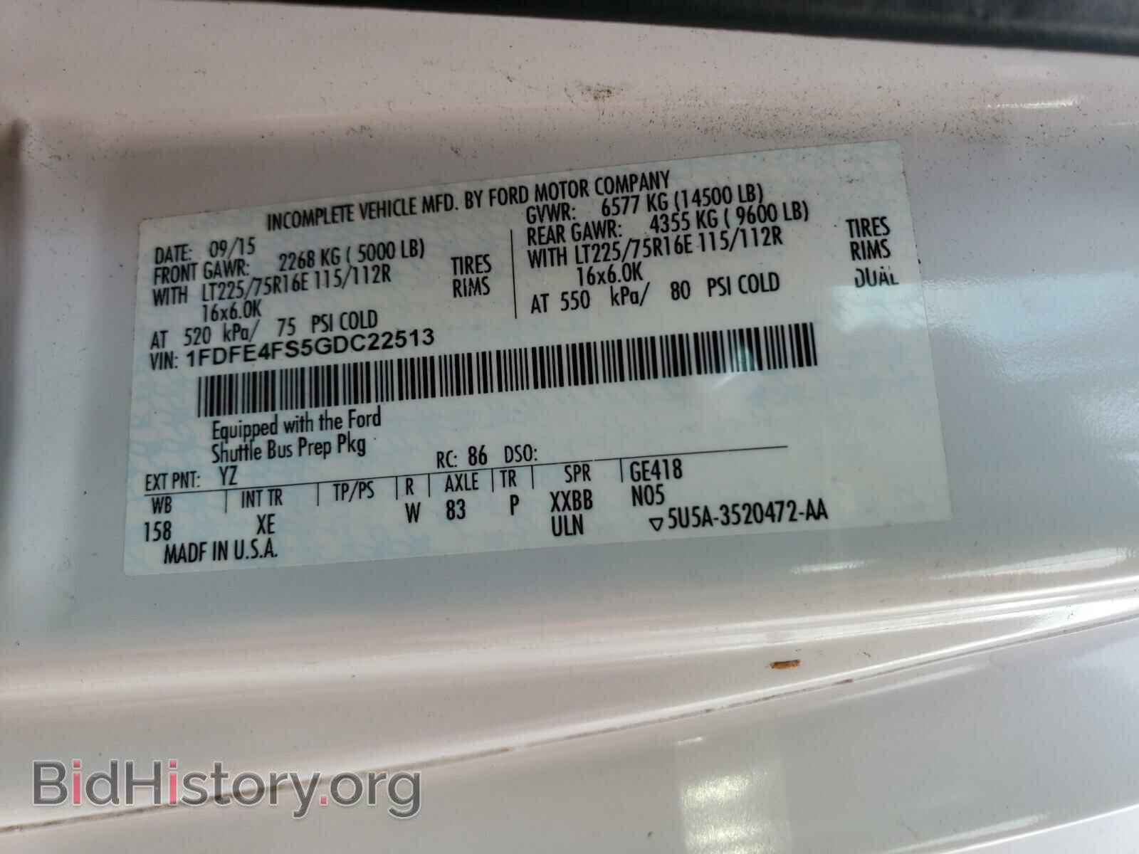 2016 FORD ECONOLINE - VIN: 1FDFE4FS5GDC22513 - Фото 10