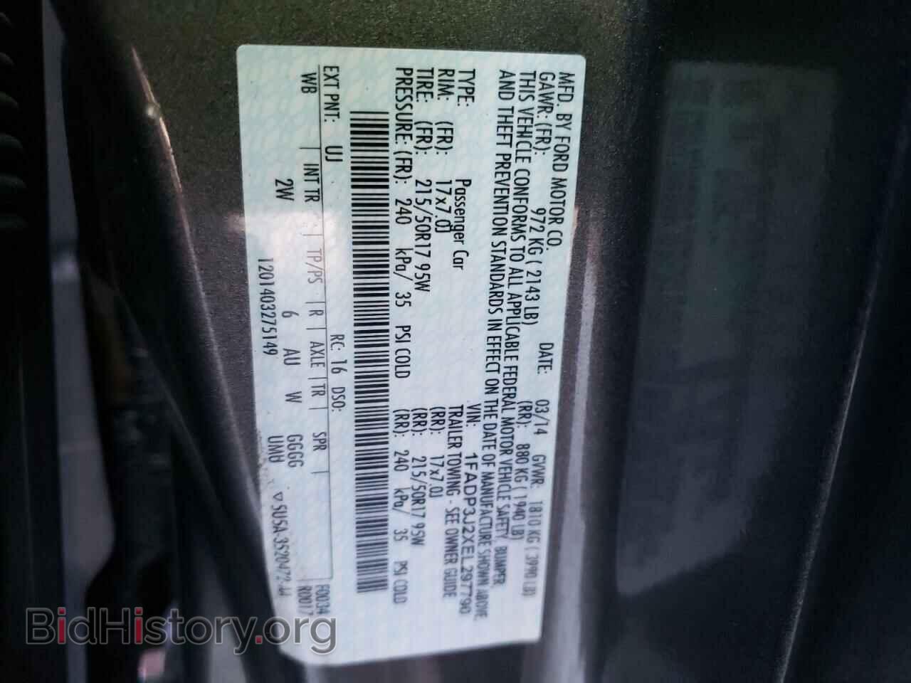 2014 FORD FOCUS - VIN: 1FADP3J2XEL297790 - Фото 10
