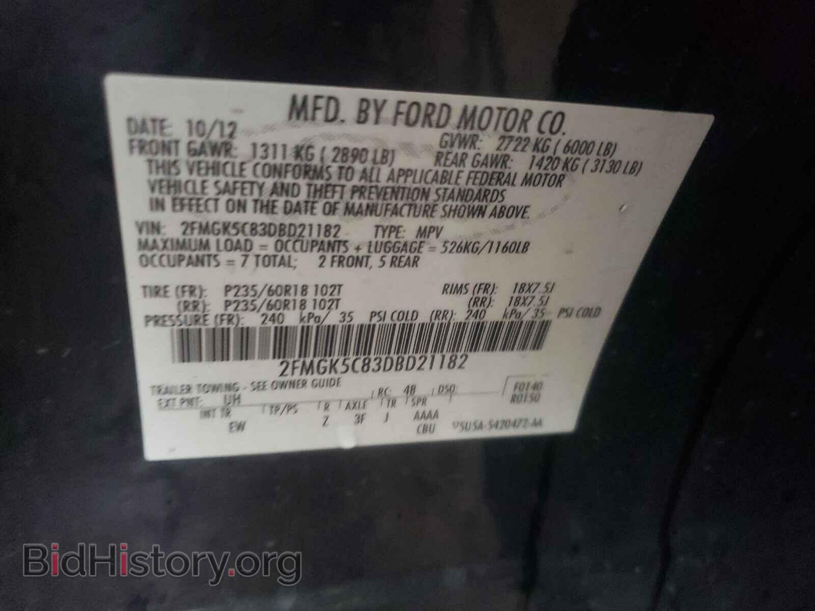 2013 FORD FLEX - VIN: 2FMGK5C83DBD21182 - Photo 10