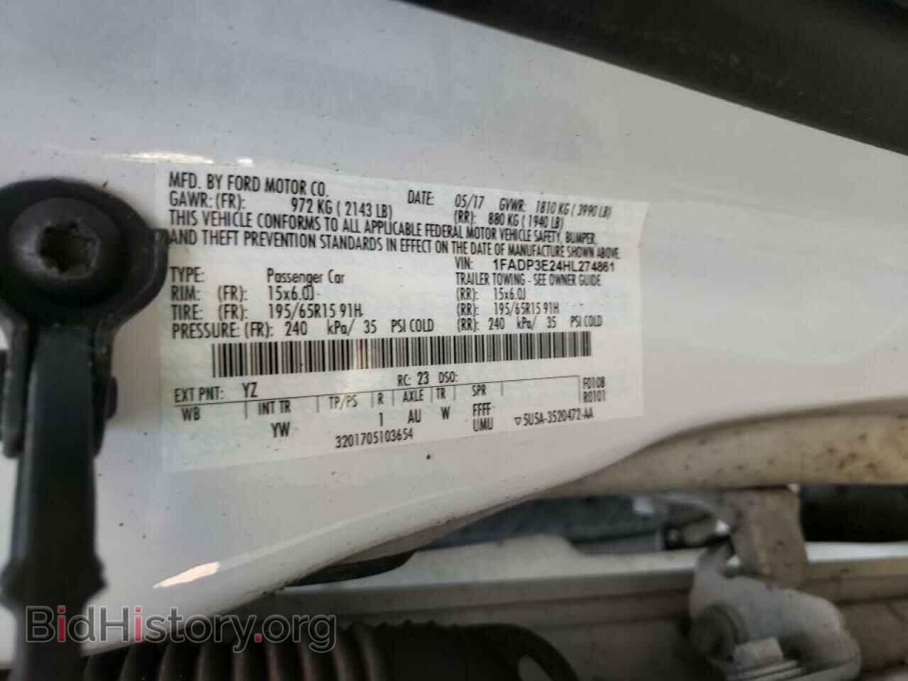 2017 FORD FOCUS - VIN: 1FADP3E24HL274861 - Photo 10