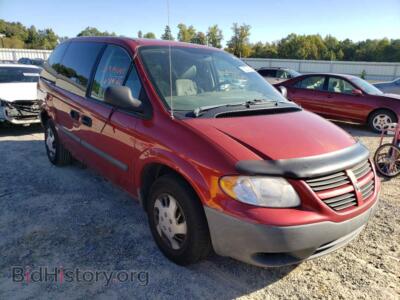 2007 Dodge CARAVAN, red — VIN 1D4GP25E77B211224, Copart