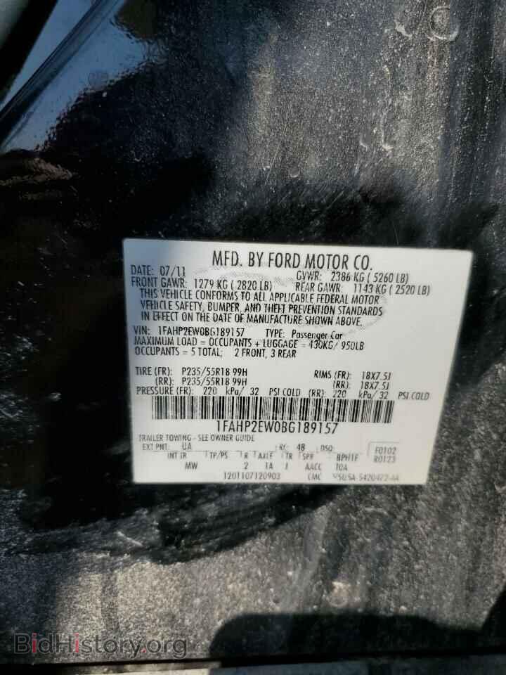 2011 FORD TAURUS - VIN: 1FAHP2EW0BG189157 - Photo 12