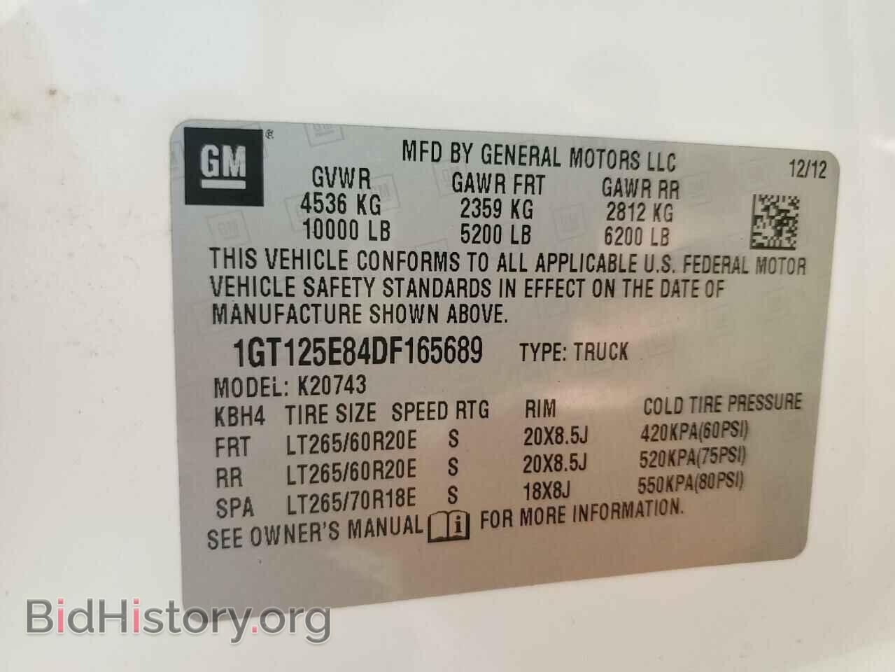 2013 GMC SIERRA - VIN: 1GT125E84DF165689 - Фото 10