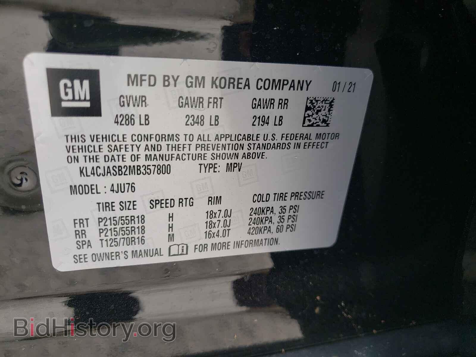 2021 BUICK ENCORE - VIN: KL4CJASB2MB357800 - Photo 10