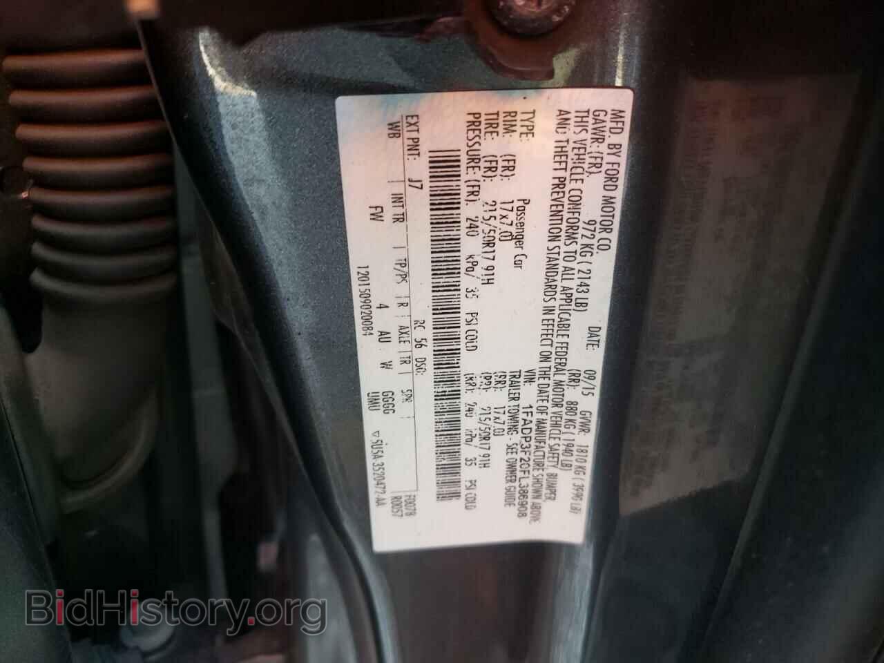 2015 FORD FOCUS - VIN: 1FADP3F20FL386908 - Фото 10
