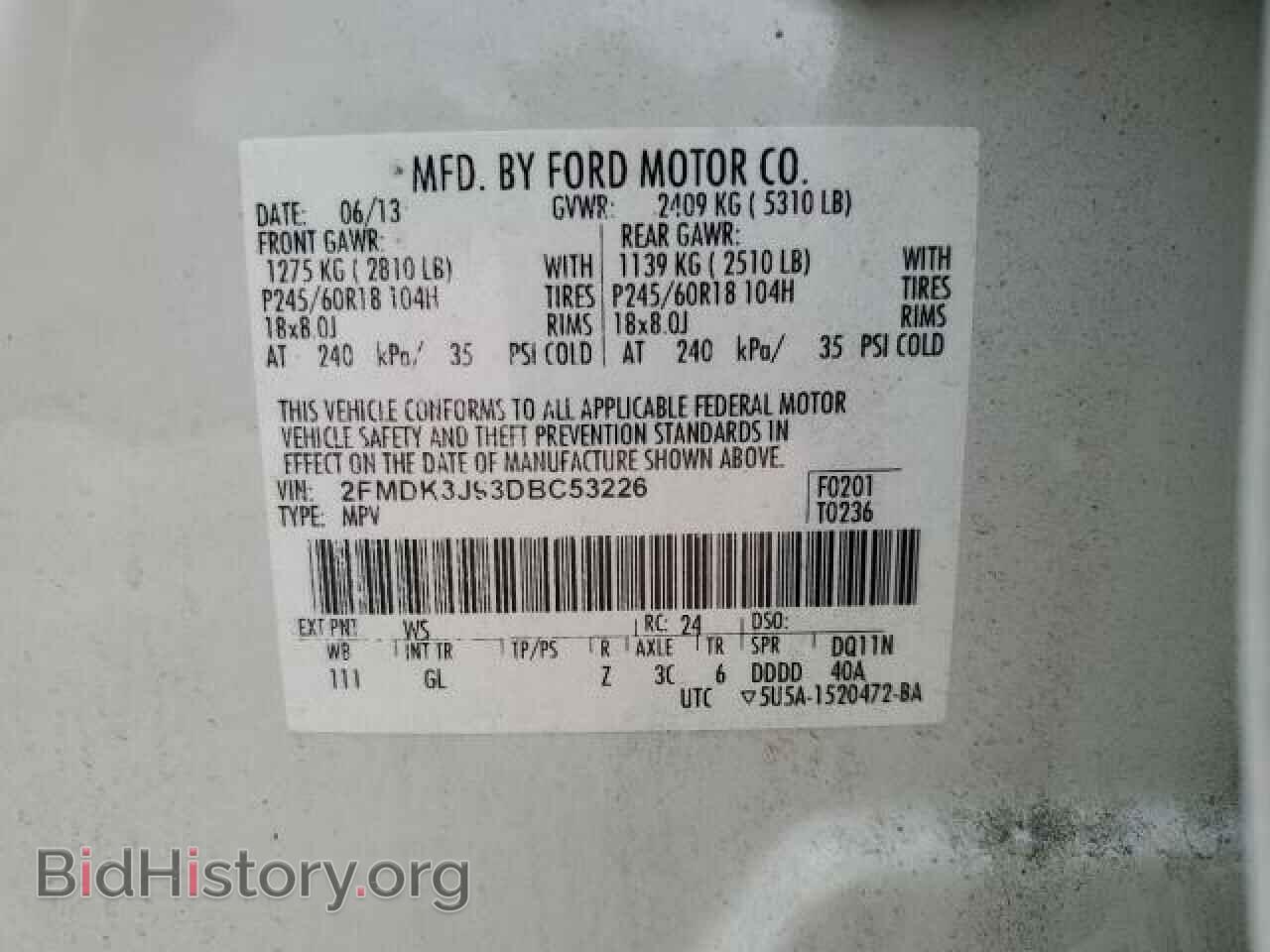 2013 FORD EDGE - VIN: 2FMDK3J93DBC53226 - Photo 14