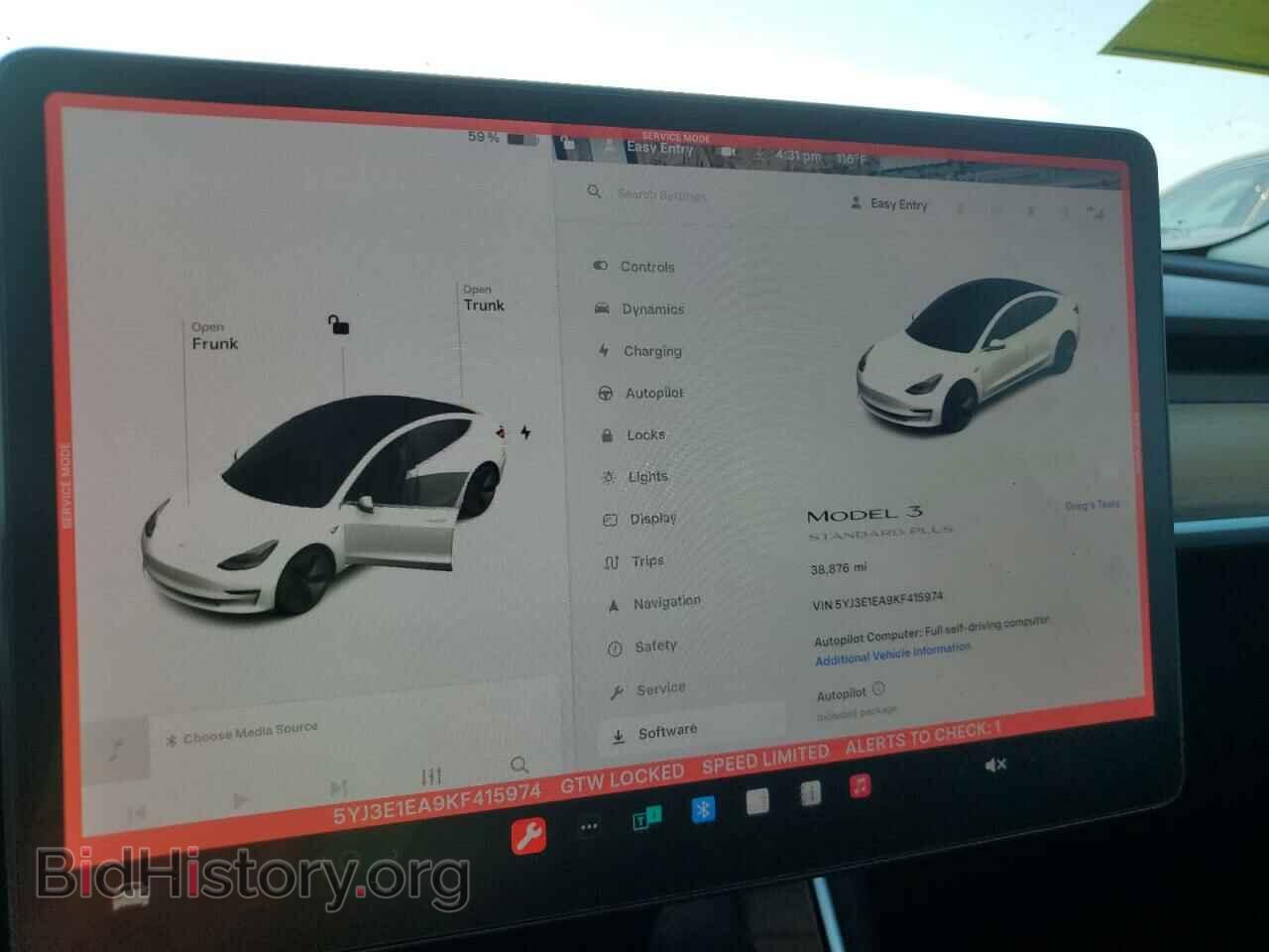 2019 TESLA MODEL 3 - VIN: 5YJ3E1EA9KF415974 - Фото 9