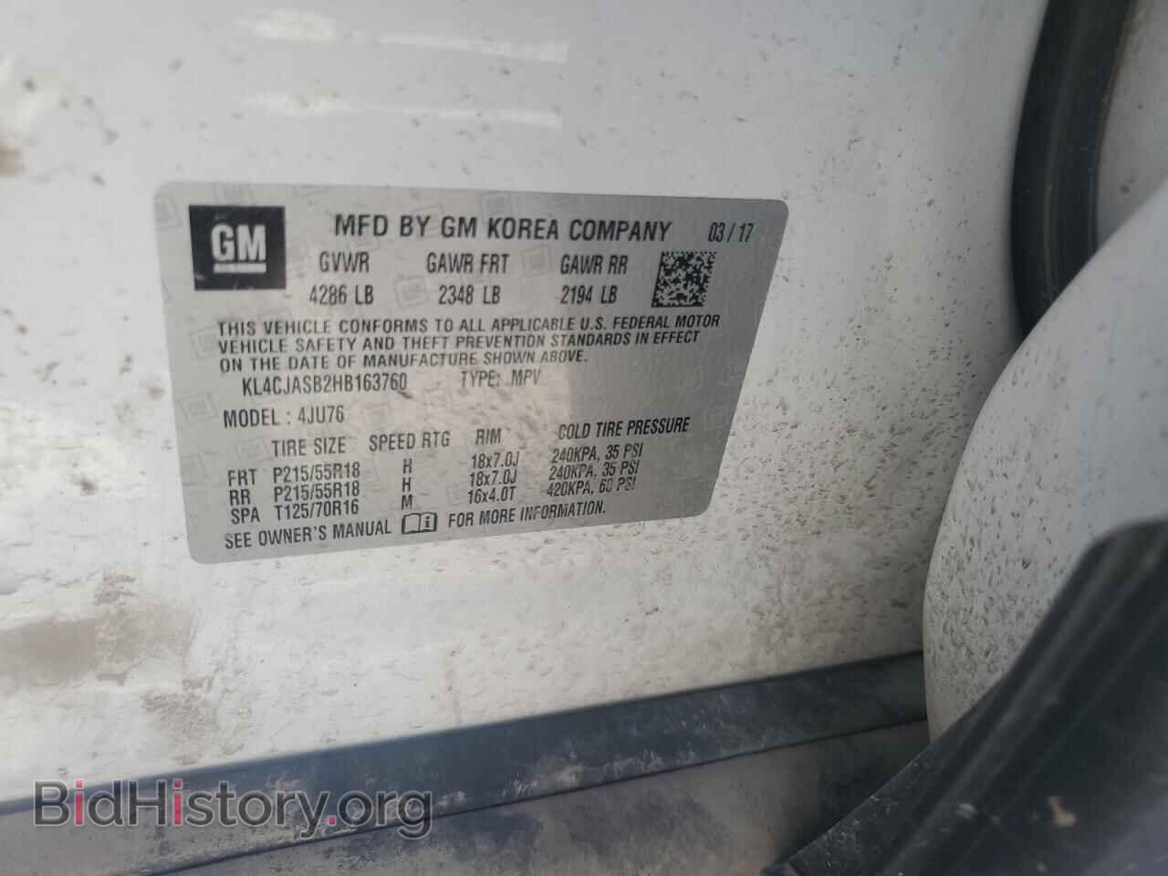 2017 BUICK ENCORE - VIN: KL4CJASB2HB163760 - Photo 14