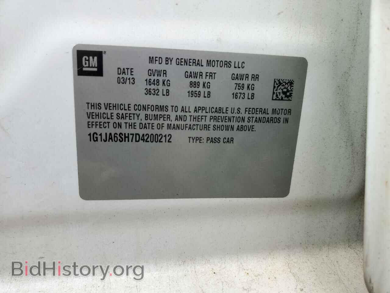 2013 CHEVROLET SONIC - VIN: 1G1JA6SH7D4200212 - Фото 10