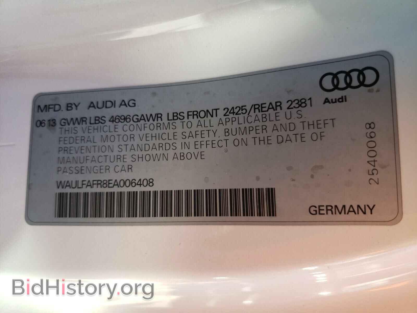 2014 AUDI A5 - VIN: WAULFAFR8EA006408 - Photo 10