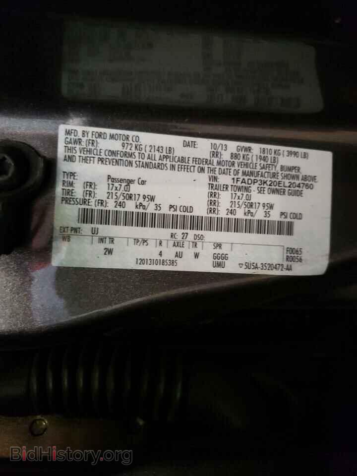 2014 FORD FOCUS - VIN: 1FADP3K20EL204760 - Photo 10