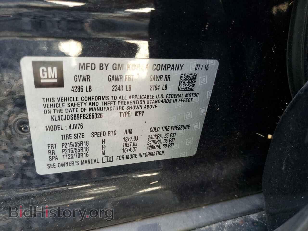 2015 BUICK ENCORE - VIN: KL4CJDSB9FB266026 - Photo 10