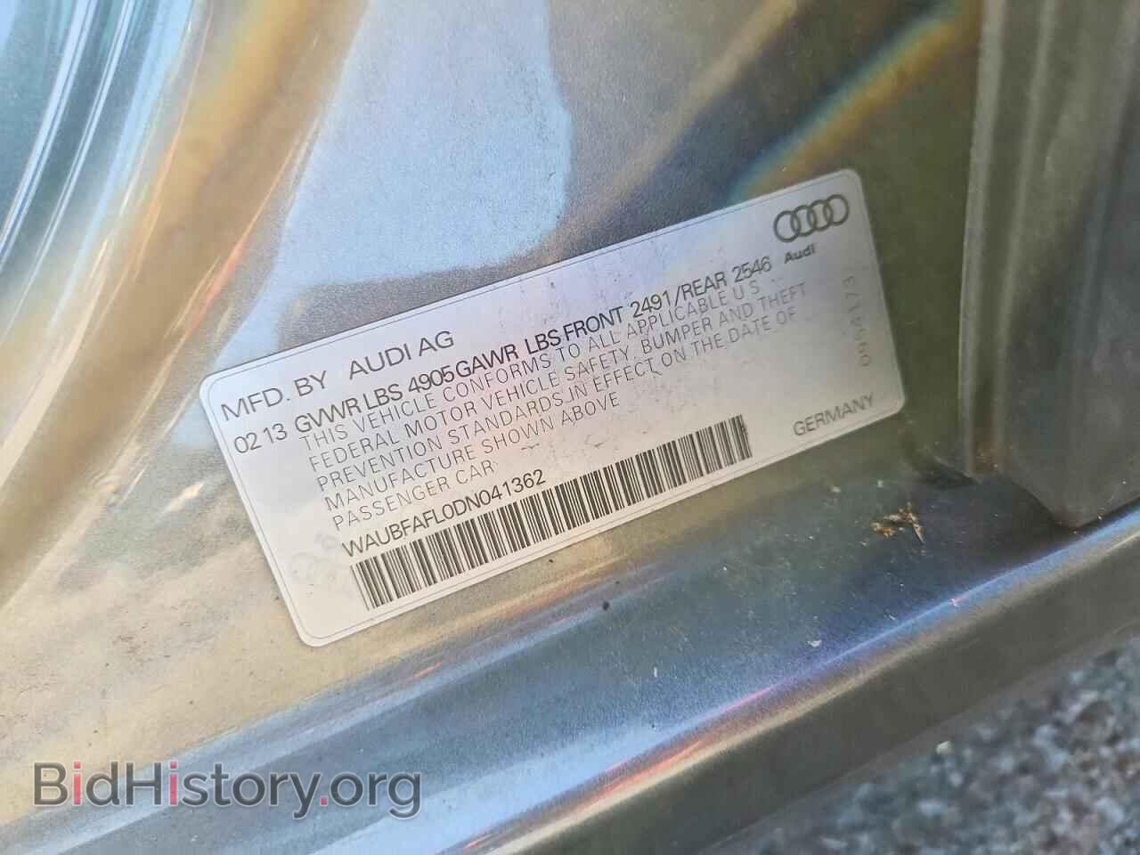 2013 AUDI A4 - VIN: WAUBFAFL0DN041362 - Фото 12