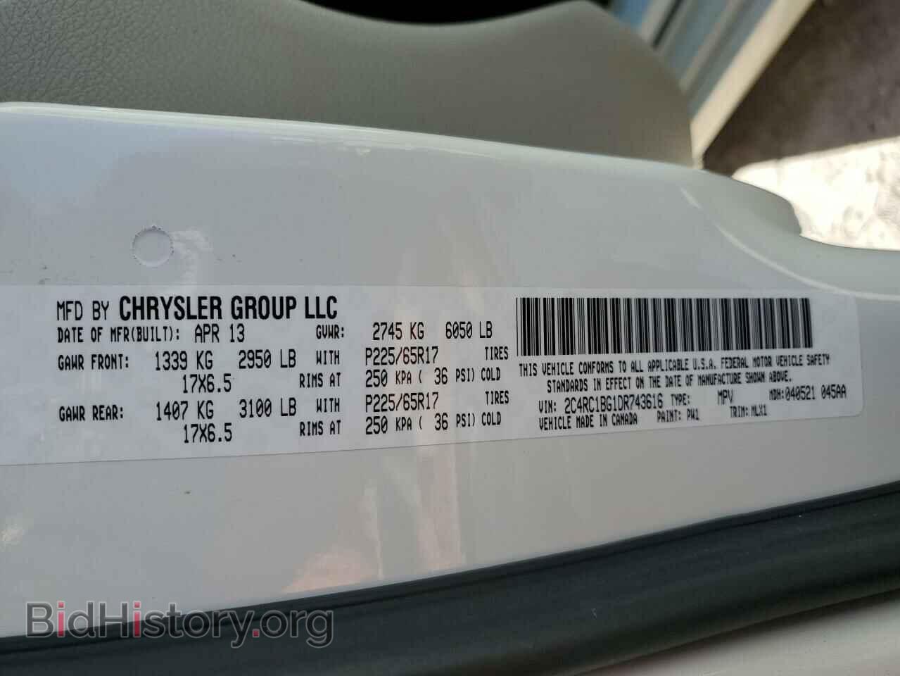 2013 CHRYSLER MINIVAN - VIN: 2C4RC1BG1DR743616 - Photo 10