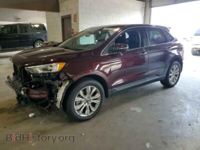 2021 Ford EDGE Edge Titan, red — VIN 2FMPK4K90MBA26951, Copart