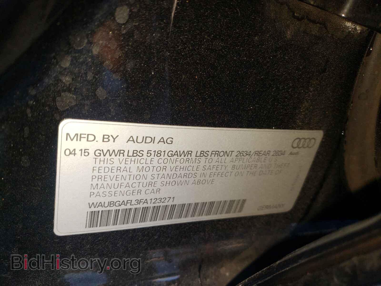 2015 AUDI S4/RS4 - VIN: WAUBGAFL3FA123271 - Фото 10